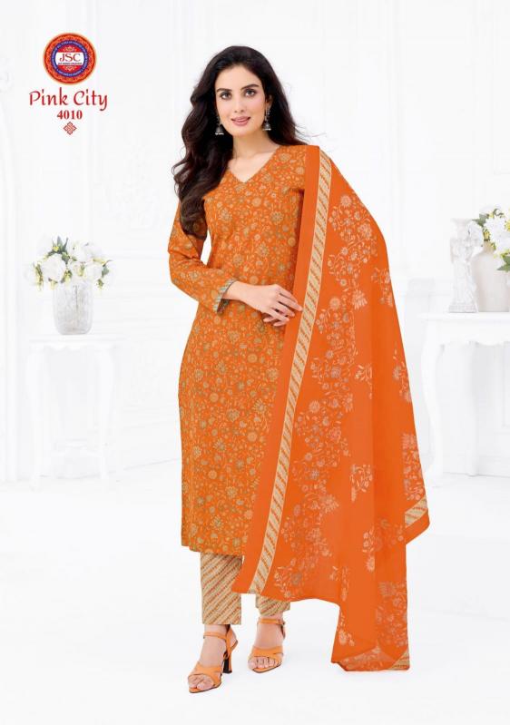 Jsc pink city vol 1 cotton dress material wholesale
